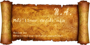 Müllner Antónia névjegykártya